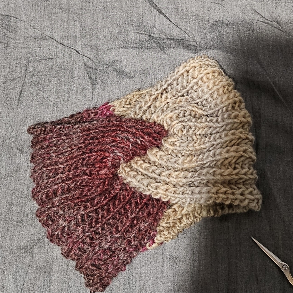 Handknit knot headband handmade by me
